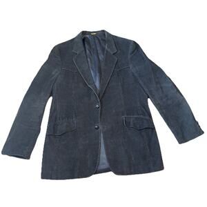 Vintage Corduroy Di Silver Gray Men L42 Blazer Elbow Patches Semi Formal